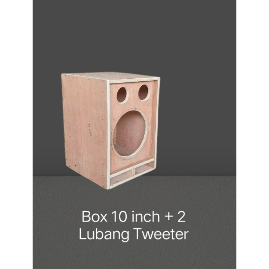 Box Speaker 10 inch Single + 2 Lubang Tweeter 3 inch