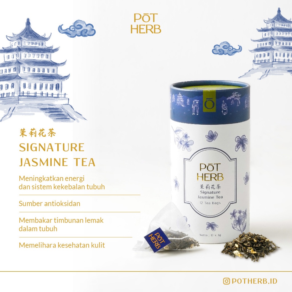 

[POTHERB] SIGNATURE JASMINE TEA - [T01-J] [isi 12 x 3gr]