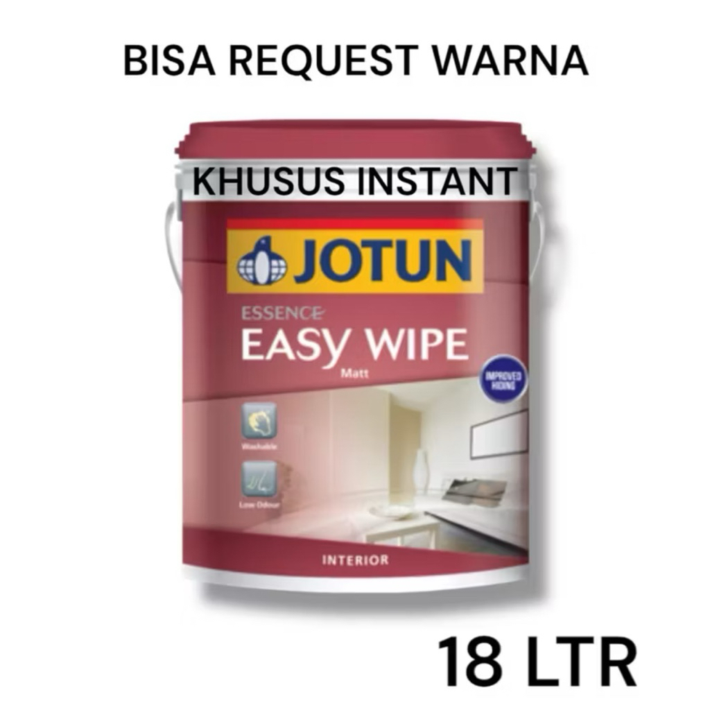 JOTUN EASY WIPE, CAT TEMBOK INTERIOR (18L) TAMPILAN MATT (INSTANT)