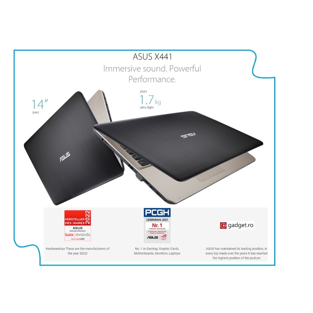 Laptop ASUS X441MA 14 INCH SSD512 WIN 11 Garansi 2 Tahun