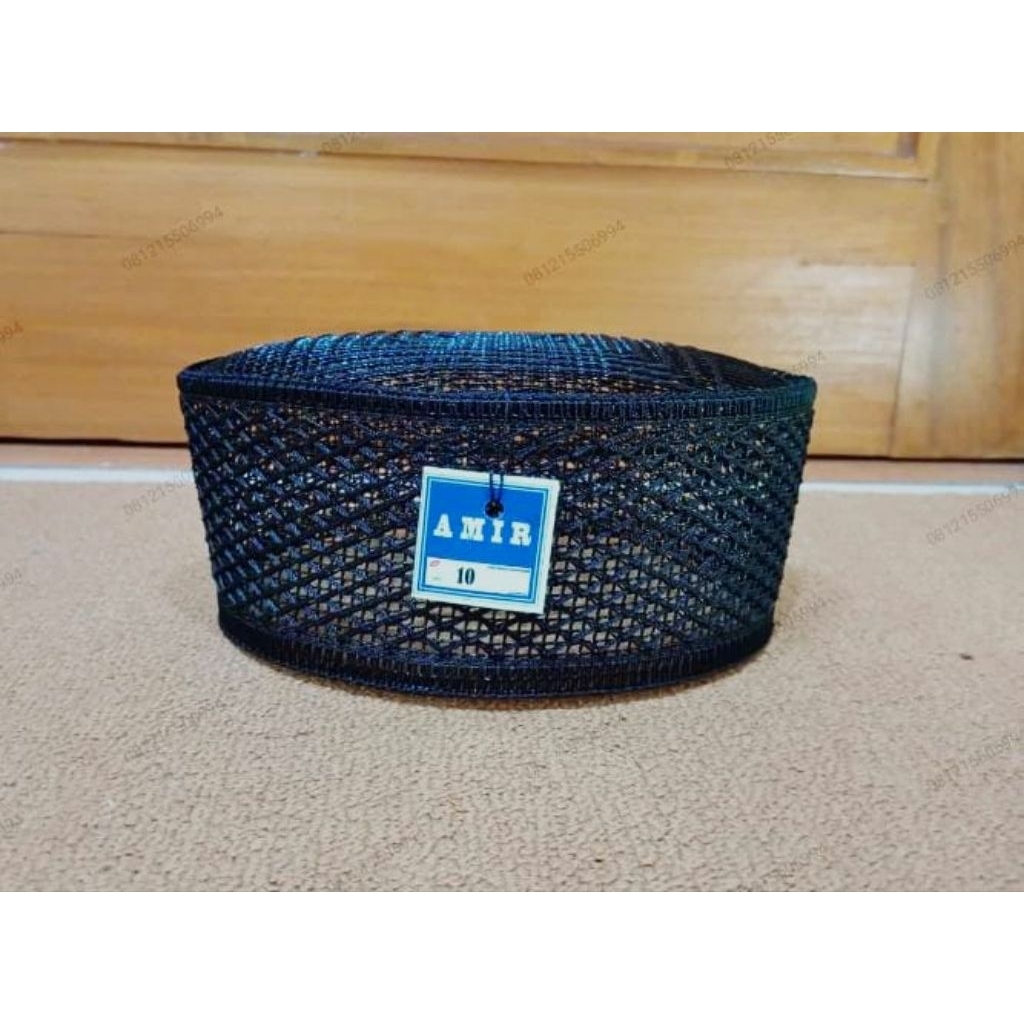 Songko Hitam Rajut / Peci Rajut Tangan/ Kopyah Rajut Dewasa Anak