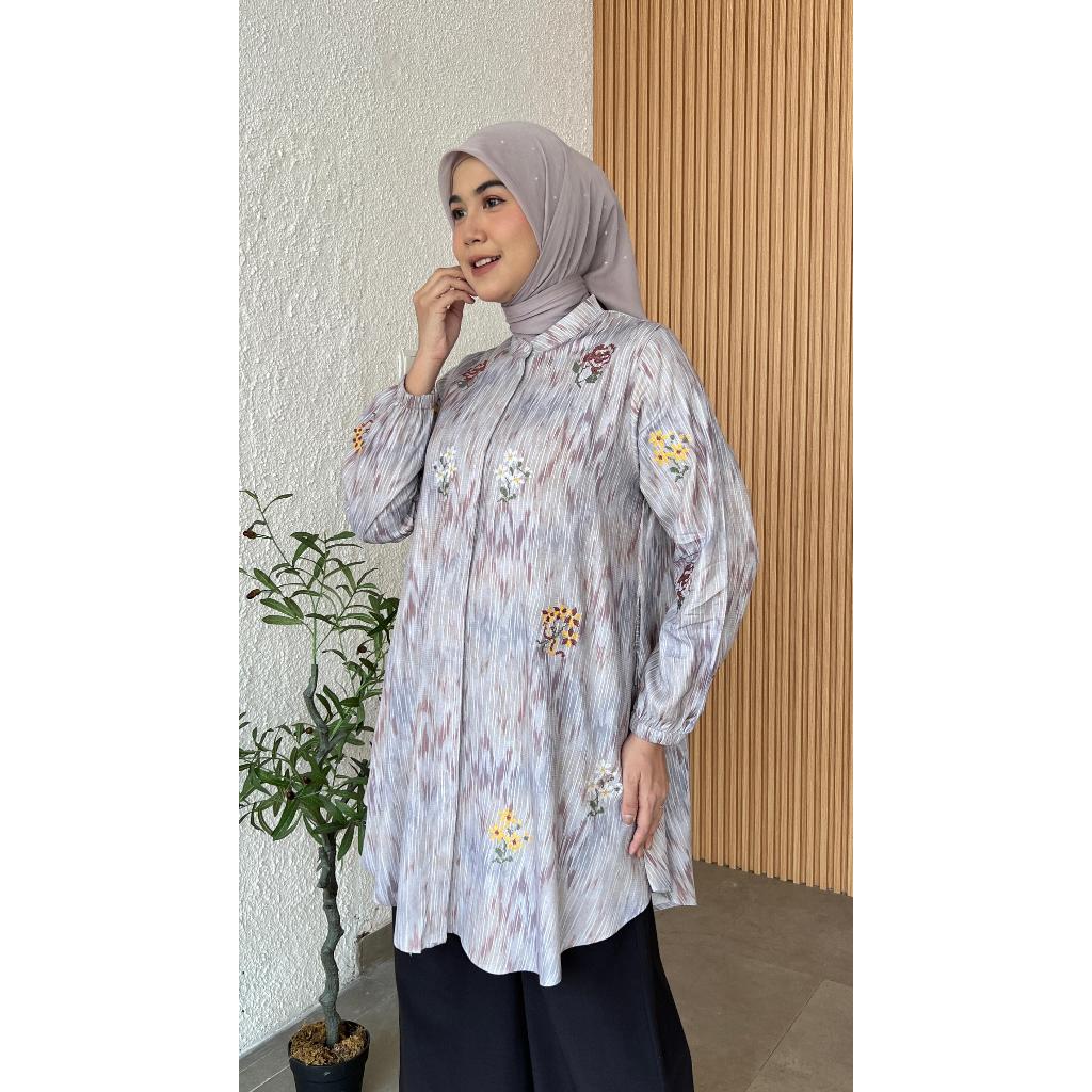 TUNIK RAYON VISCOSE ARMANY / BAJU WANITA MUSLIM/ WARNA DIABI ADIBA/ GROSIR TANAH ABANG