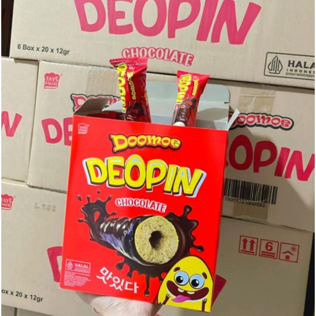 

DOOMOE DEOPIN Stik Jagung Rasa Cokelat Kemasan Box isi 20pcs x 12gr