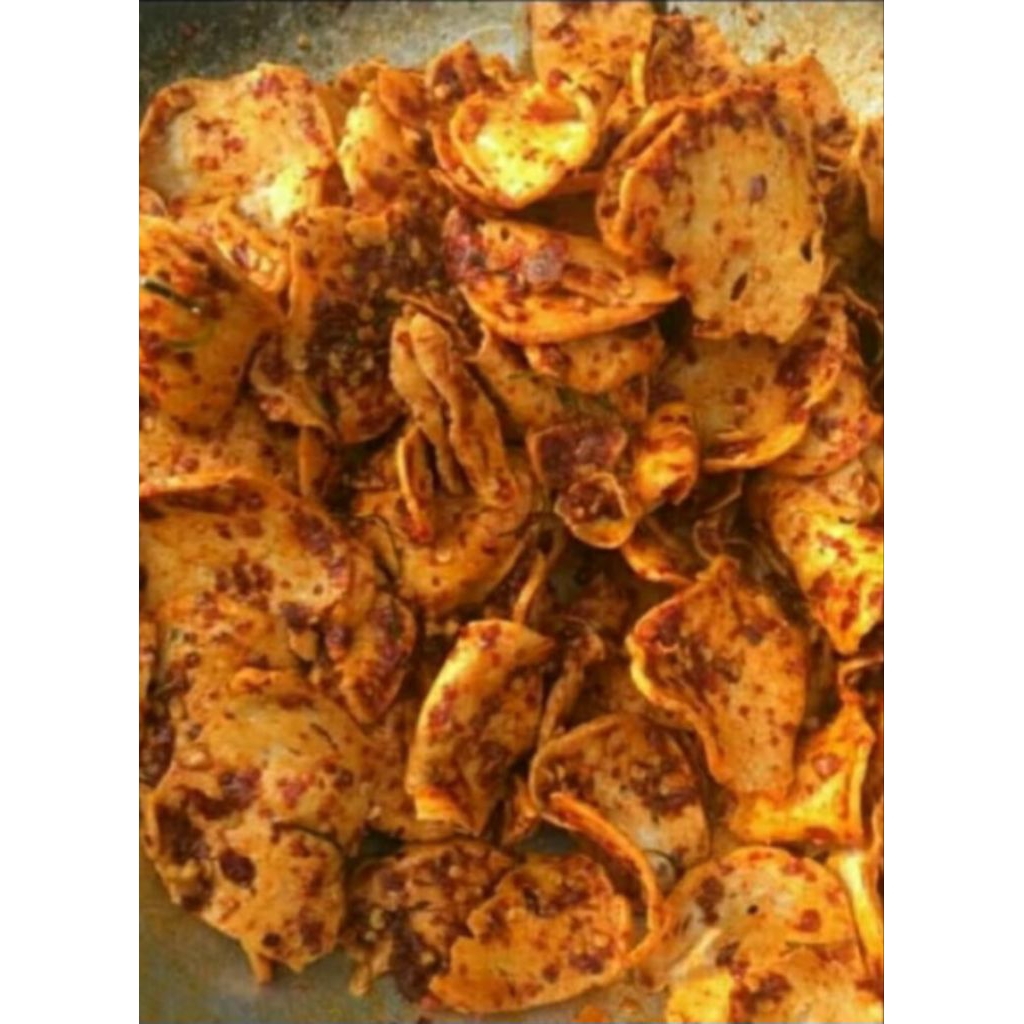 

seblak basreng koin pedas daun jeruk basreng bulat 250 grm baso goreng pedas manis asin gurih COD