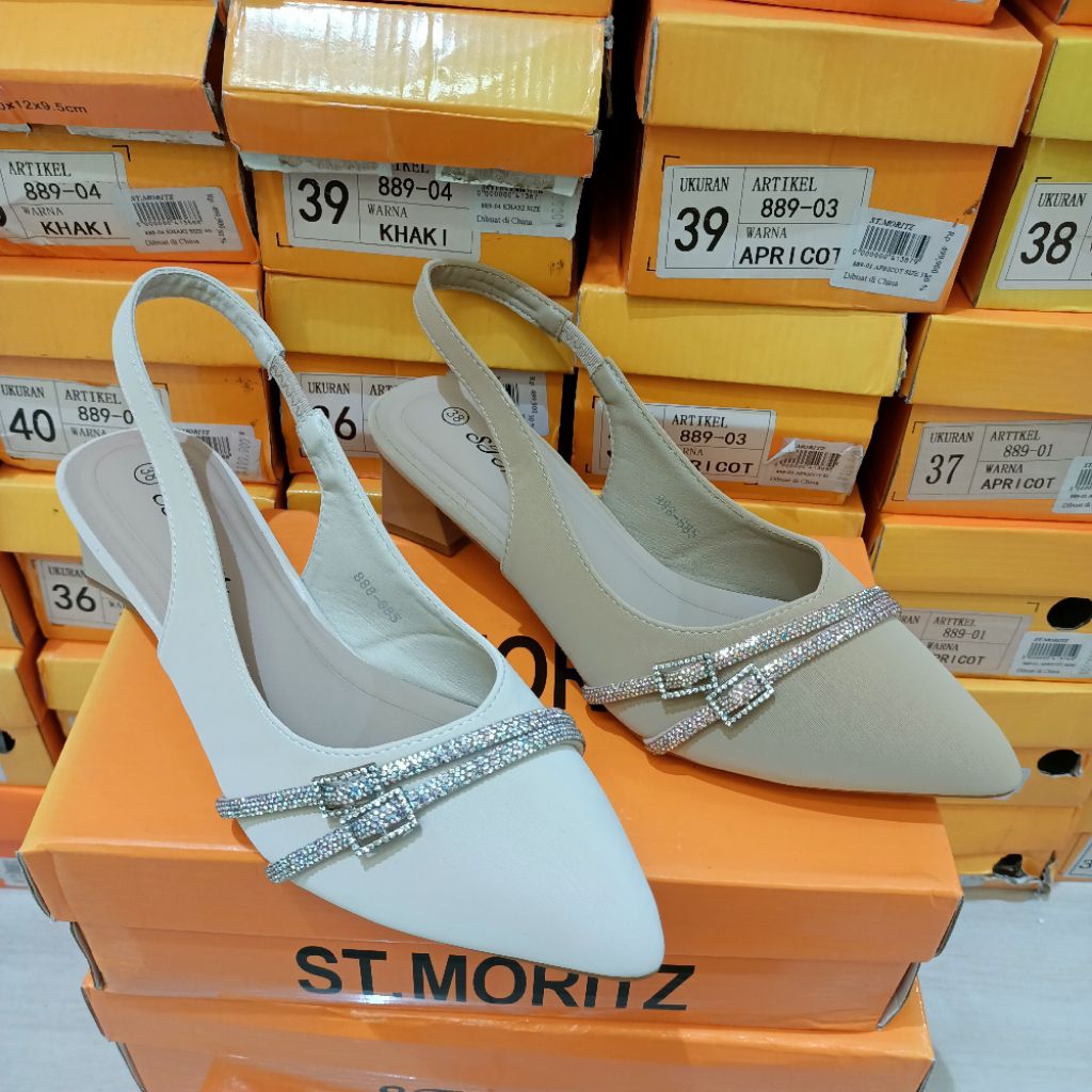 sepatu sandal tali wanita heels 5cm ST.MORITZ original matahari