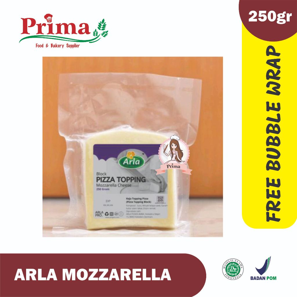 

Mozzarella Arla Pizza Topping 250gr / Mozzarella Cheese