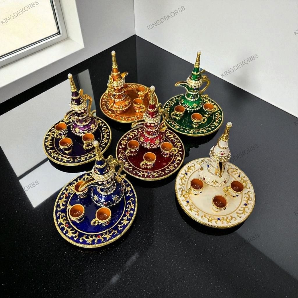 KD88 TEKO | Miniatur Teko Cangkir Arab | Teko Gelas Mini Timur Tengah | Souvenir Unik Dekorasi Meja