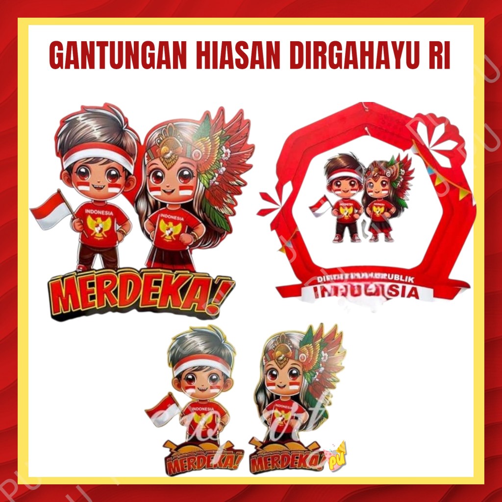 Gantungan Hiasan DIRGAHAYU RI / Dekorasi HUT RI