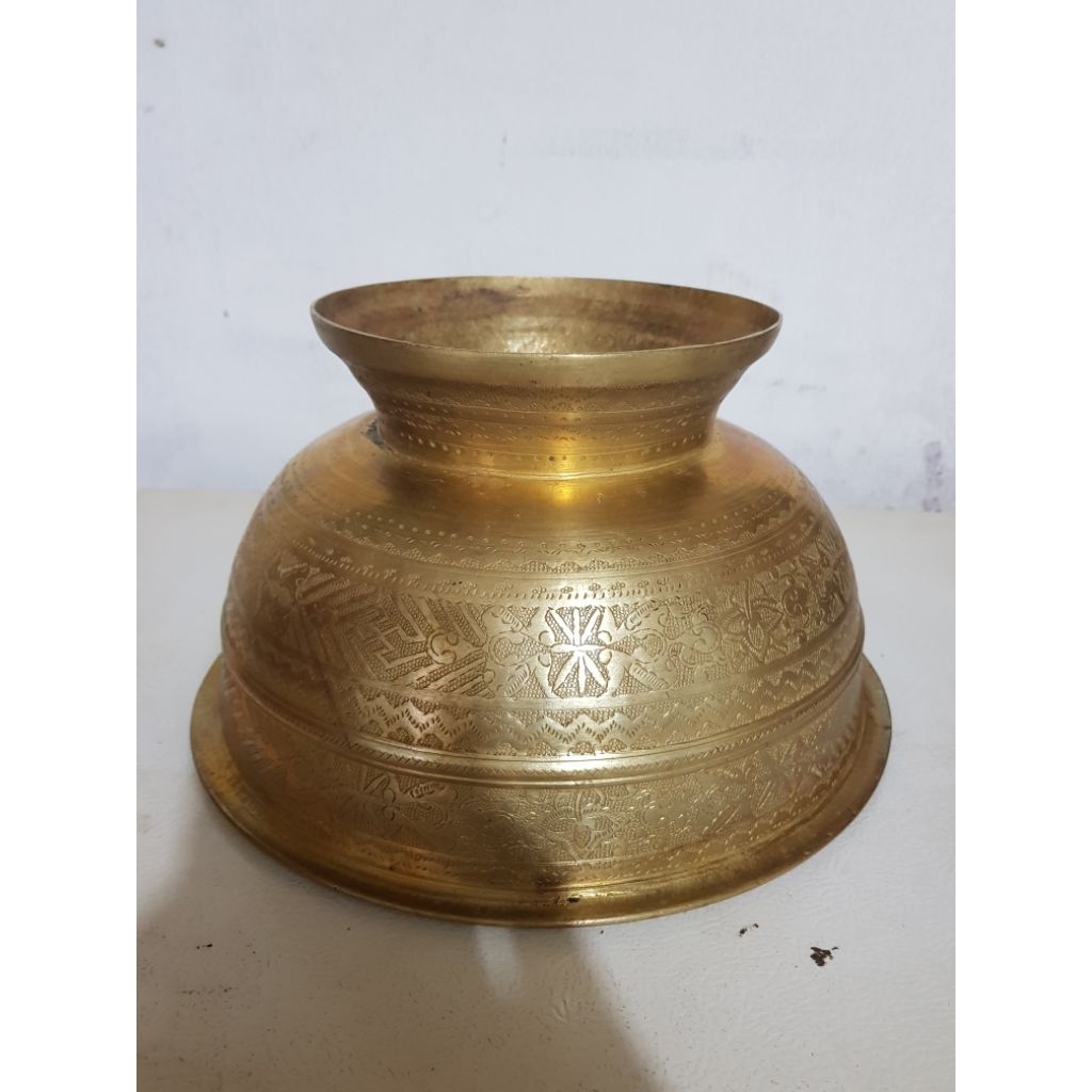 bokor kuningan antik uk 27 cm