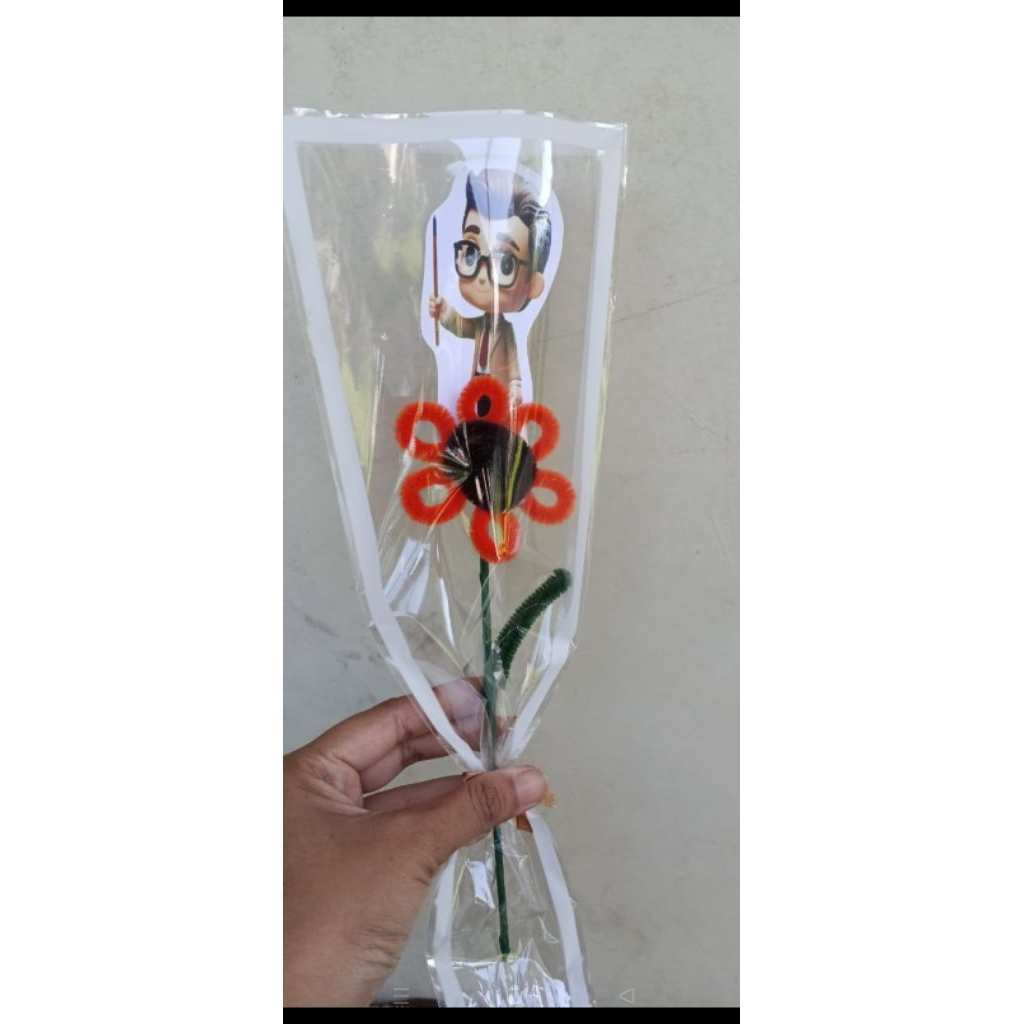 buket tangkai /single bucket/buket topper/topper hari guru/buket satuan hari guru/buketdan topper ha