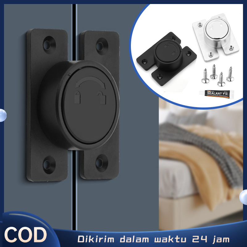 1set Grendel Pintu Gembok Putar Grendel Pintu Dan Gembok Grendel Slot Pintu Selot