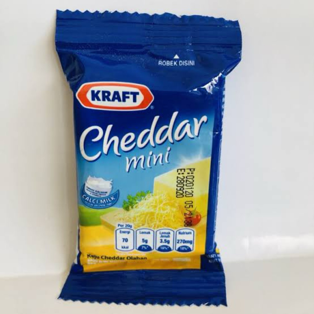 

Keju Kraft Cheddar Mini 30 Gram