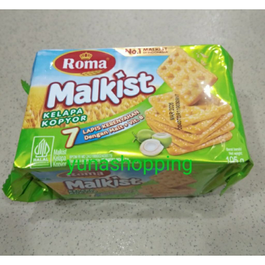 

Roma malkist kelapa kopyor 105g