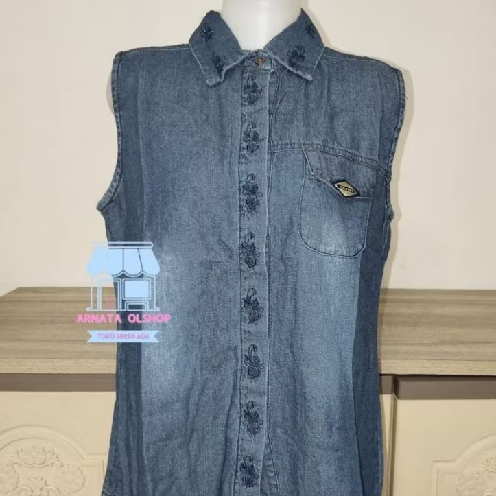 Rompi wanita denim tanpa lengan fashion wanita terbaru