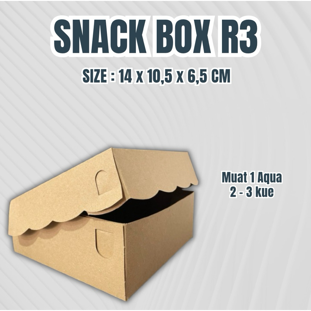 

Kemasan R3 Dus Snack Kotak Kemasan Renda Polos Termurah non laminasi