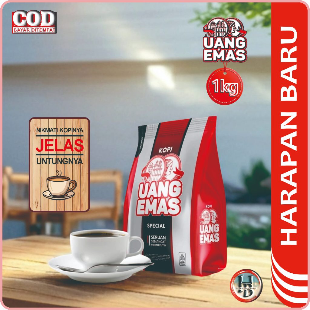 

Kopi Uang Emas Special 1kg - Minuman - Kopi Bubuk - Coffee - Robusta