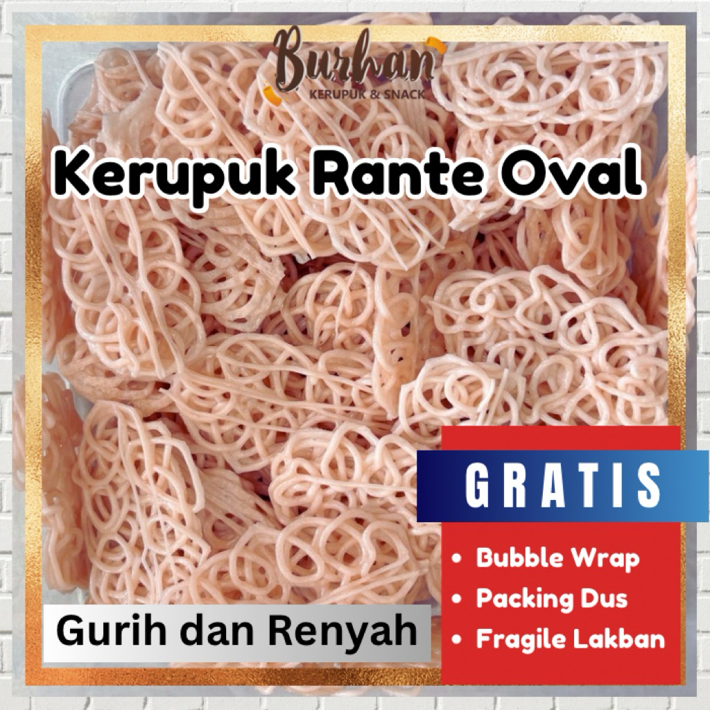 

Kerupuk Mentah Rante Oval 250gr | Burhan Kerupuk Grosir Jember