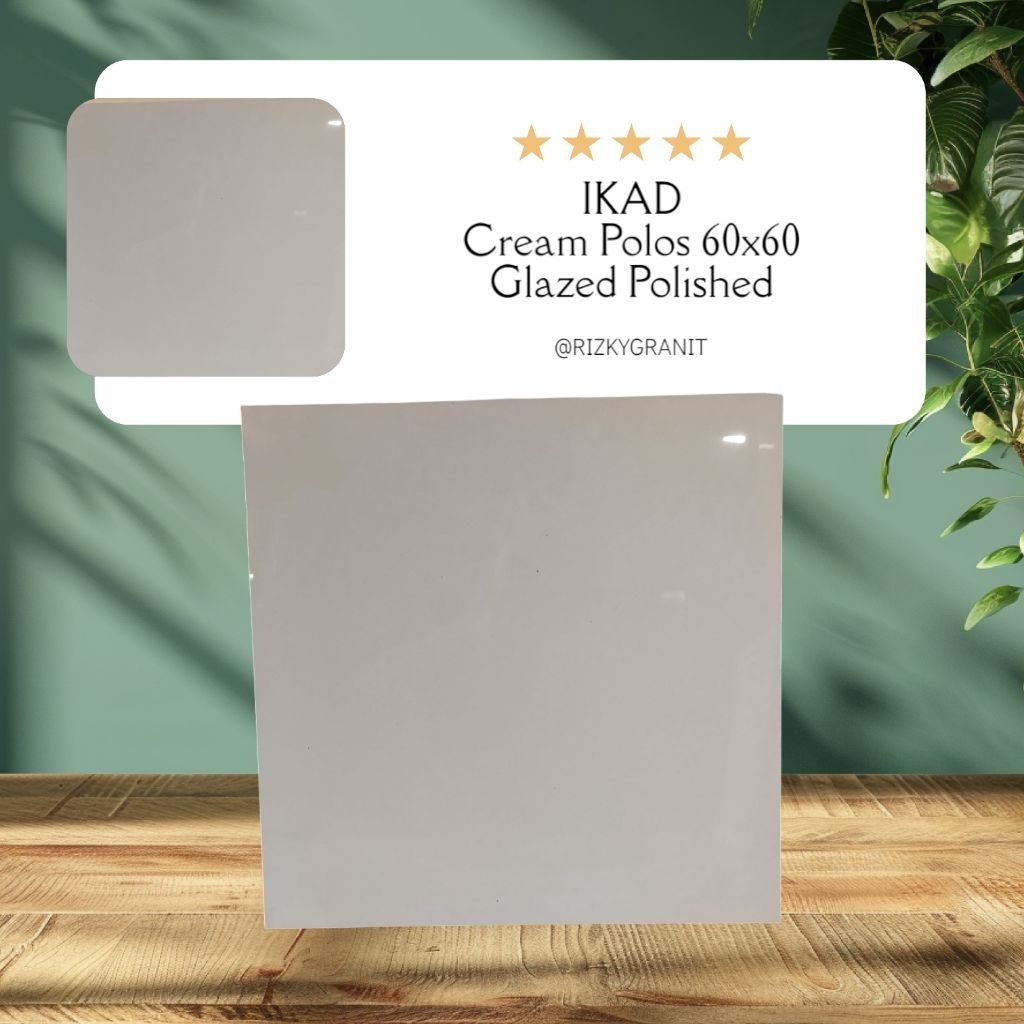 Granit Lantai 60x60 Ikad Cream Polos