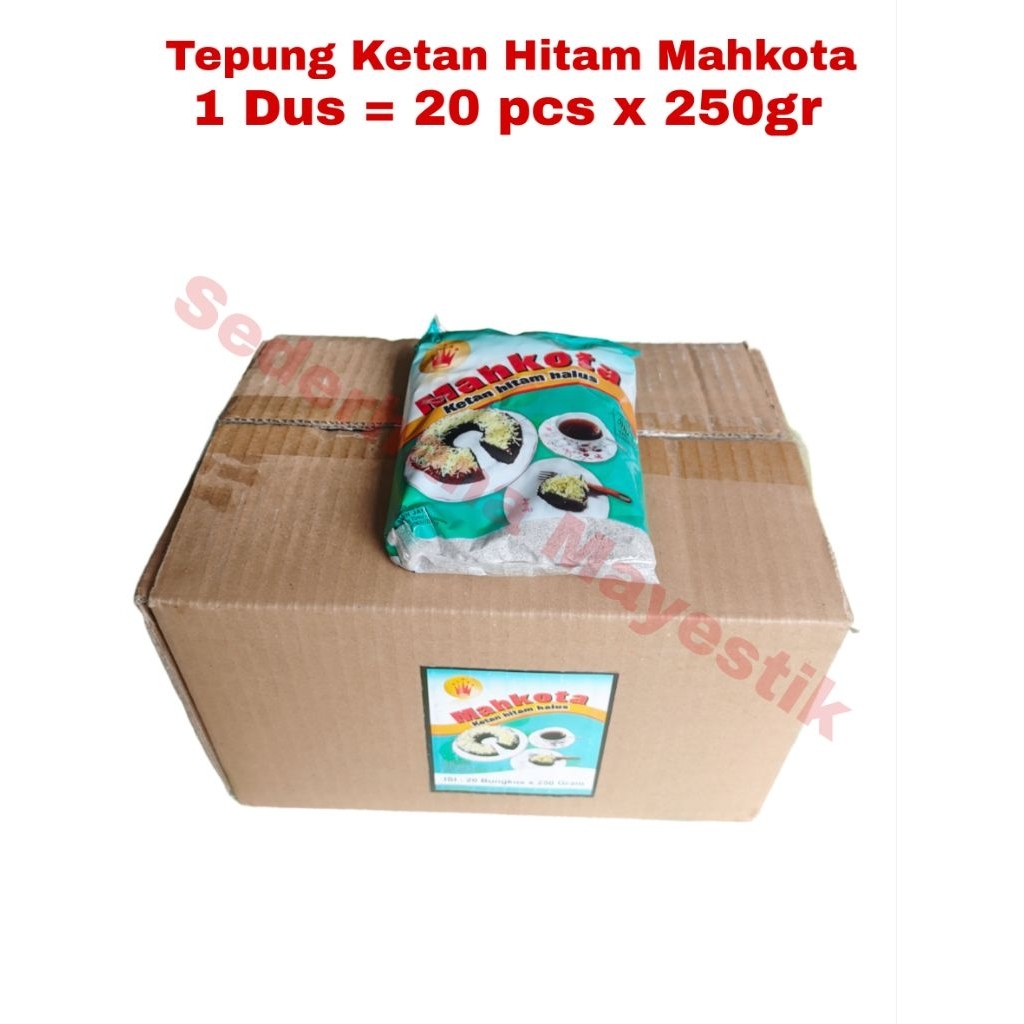 

Cap Mahkota Tepung Ketan Hitam Halus 1 Dus Isi 20 pcs X 250gr