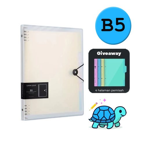 

Aimilo Binder B5 Aesthetic Transparan - Putih