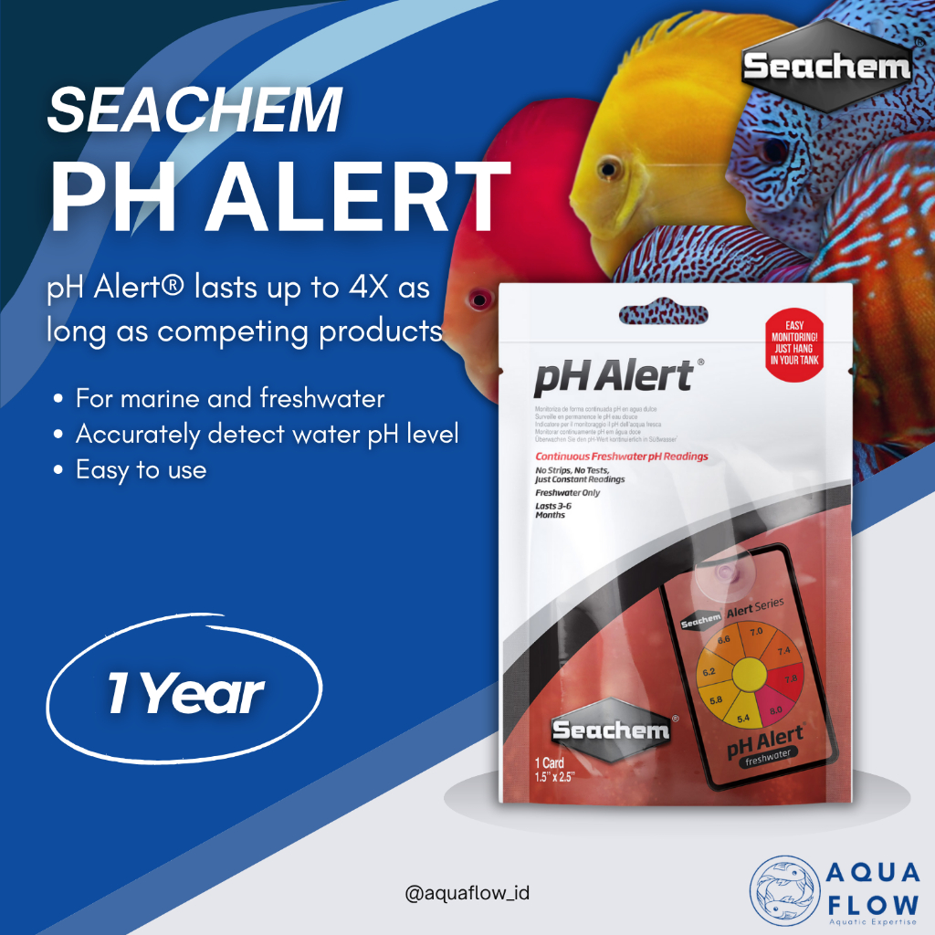 Seachem pH Alert 1 Year / Alat Pengukur pH Air Aquarium / Aksesoris Aquarium