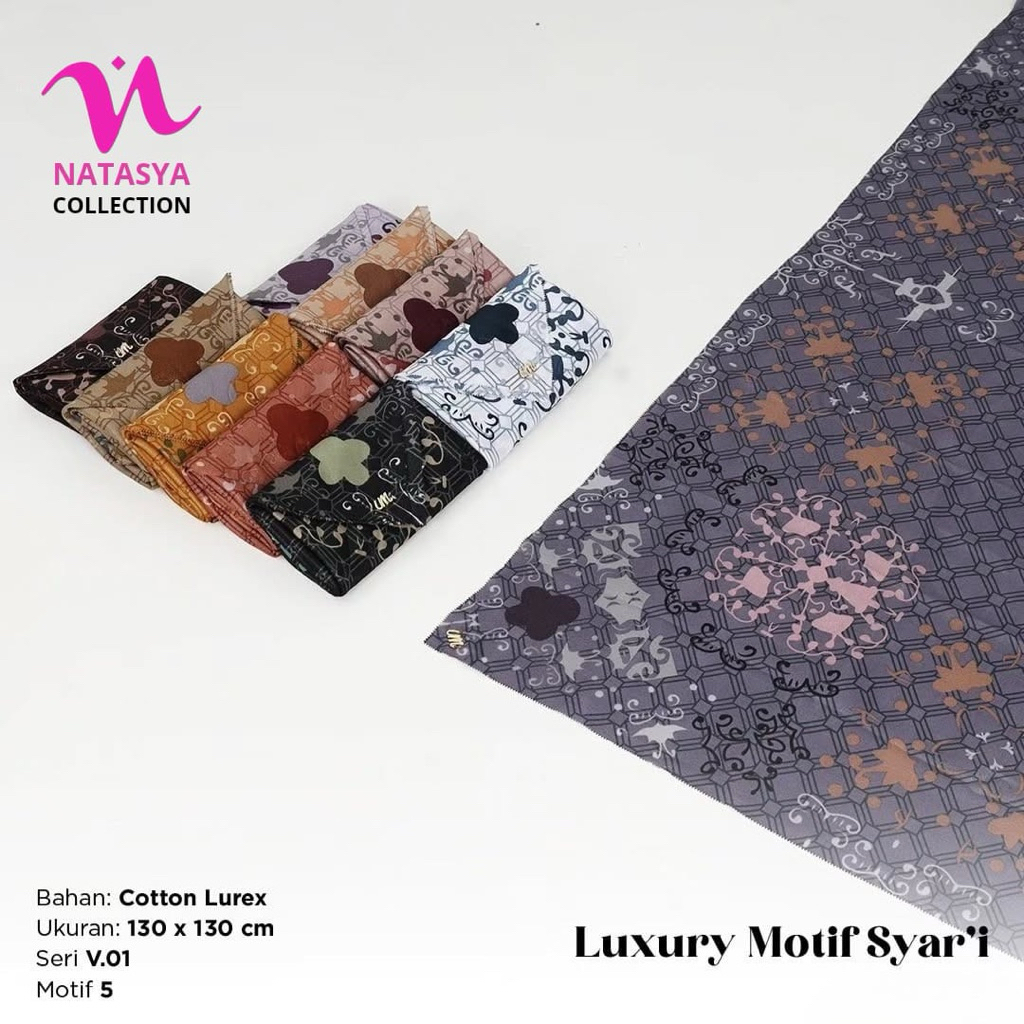 Hijab Segiempat Motif Syari Luxury 3 Premium