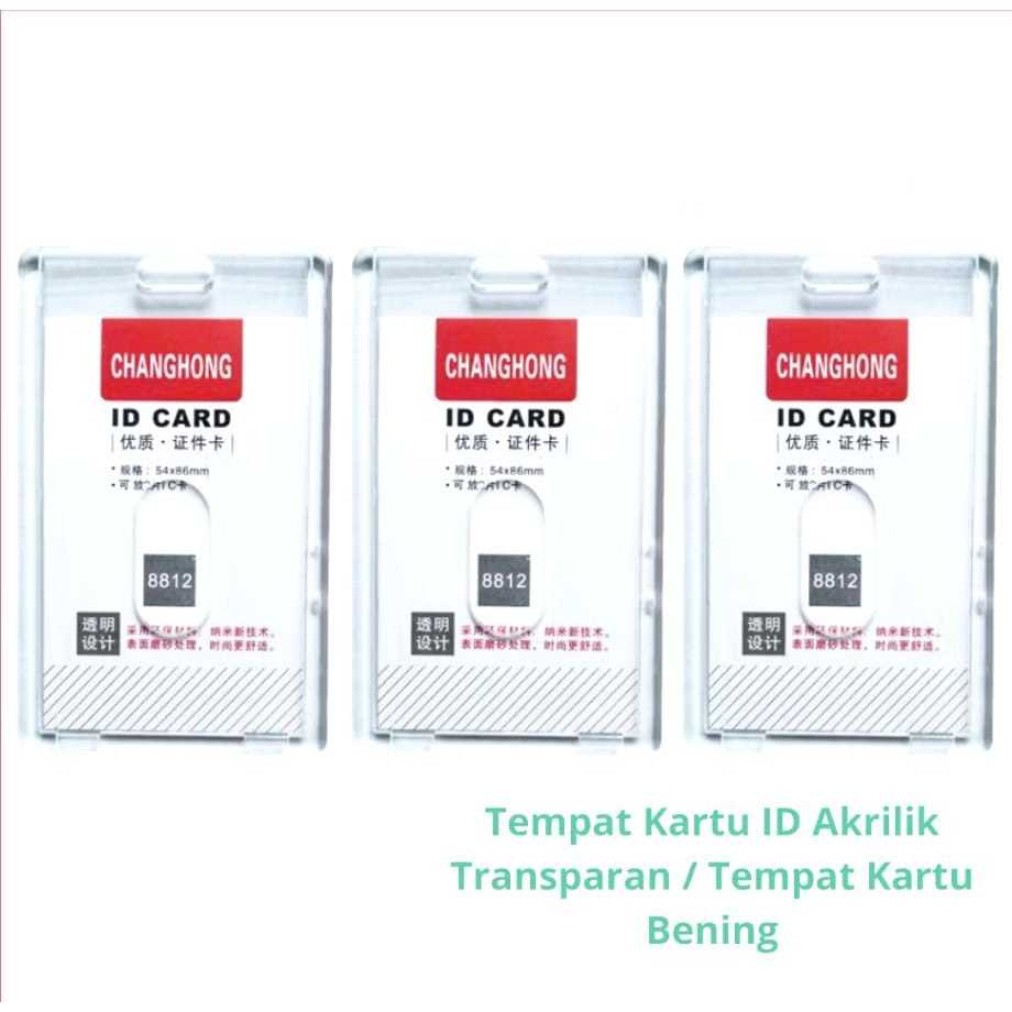 

Tempat Kartu ID Card Akrilik / ID Card Transparan Clear / ID Card Holder