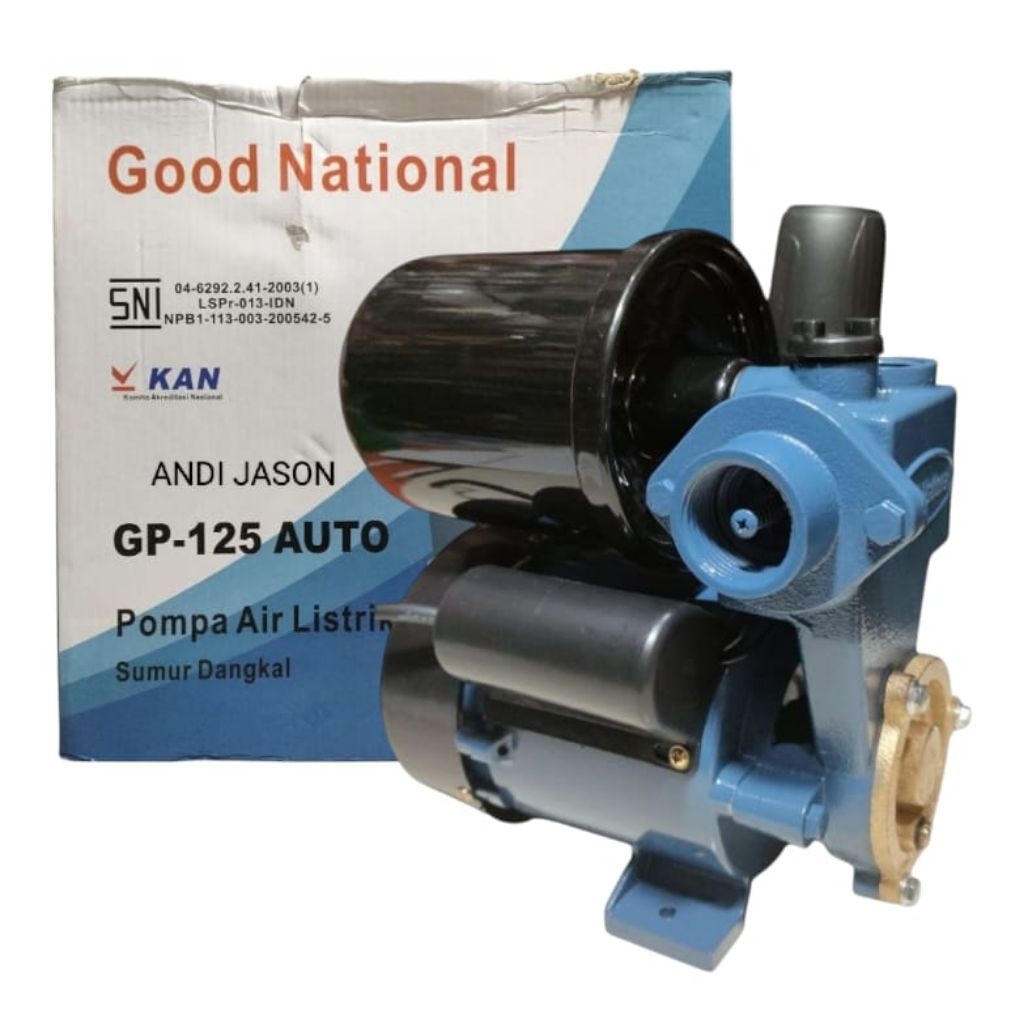 POMPA AIR OTOMATIS 125W GOOD NATIONAL GP-125 MESIN AIR LISTRIK DAP AUTO NASIONAL
