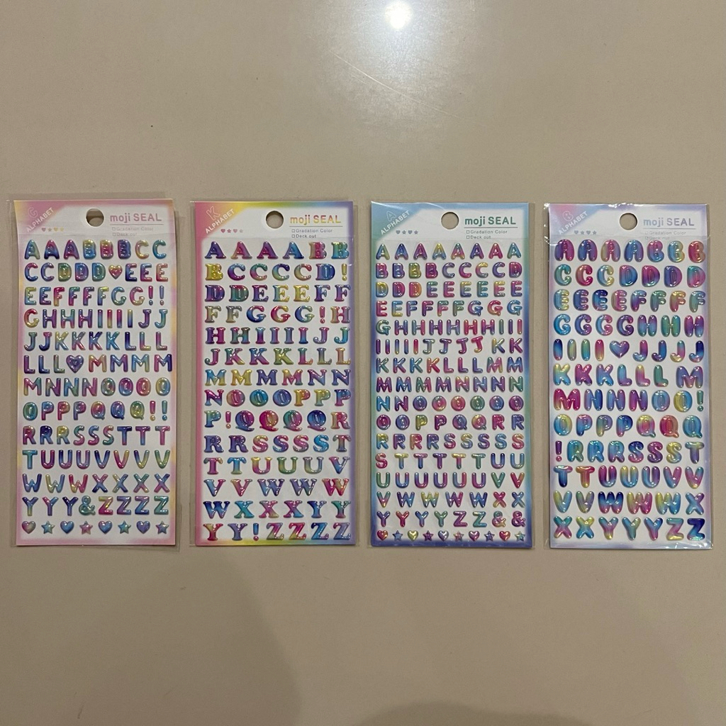 

Stiker Timbul Motif Alphabet Holo Deco Art