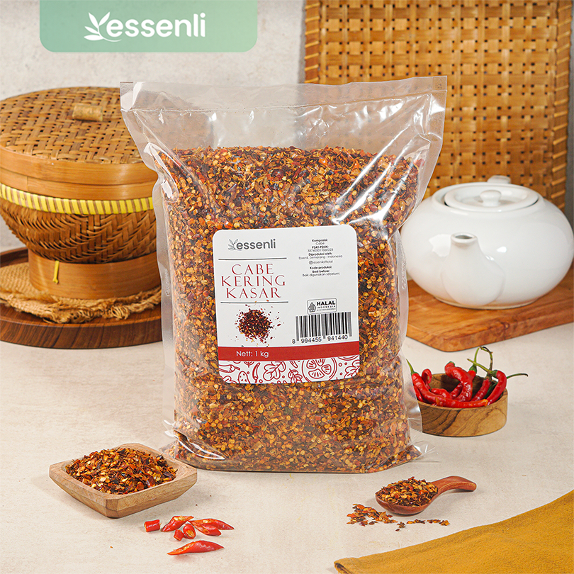 

ESSENLI Cabai Bubuk Kasar 1Kg / Bumbu Rempah Dapur