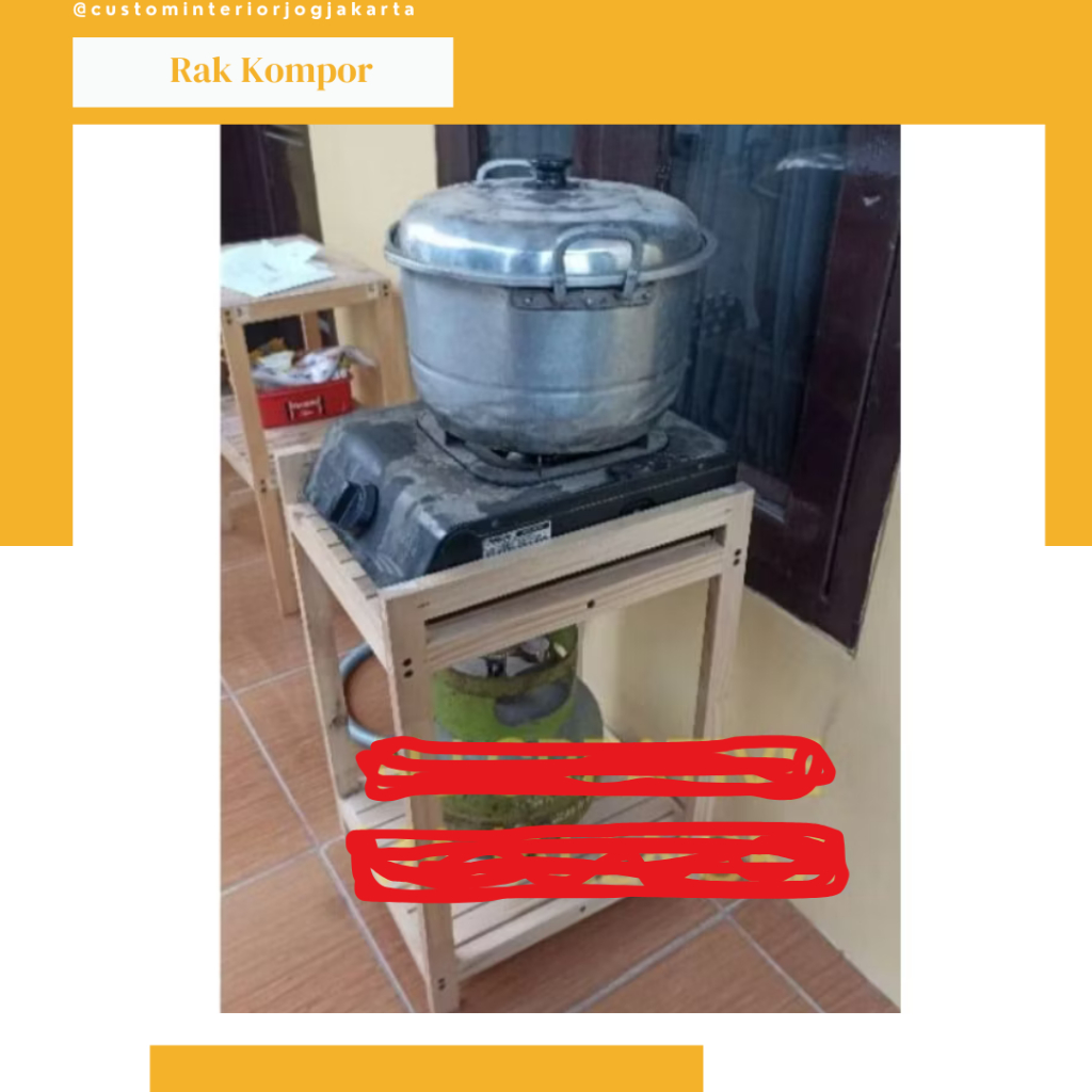 rak kompor 1 tungku/meja kompor/rak kompor serbaguna