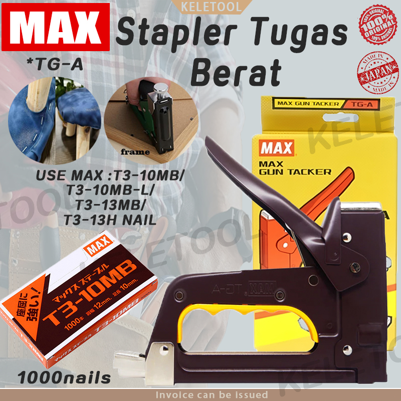 

100% Original TG-A Max Tacker Stapler Tembak Gun Powerfull Pistol Stapler Pistol paku Tembak TG-A Max manual Original Guntacker Alat Untuk Kayu Kerajinan Pertukangan Dekorasi DIY