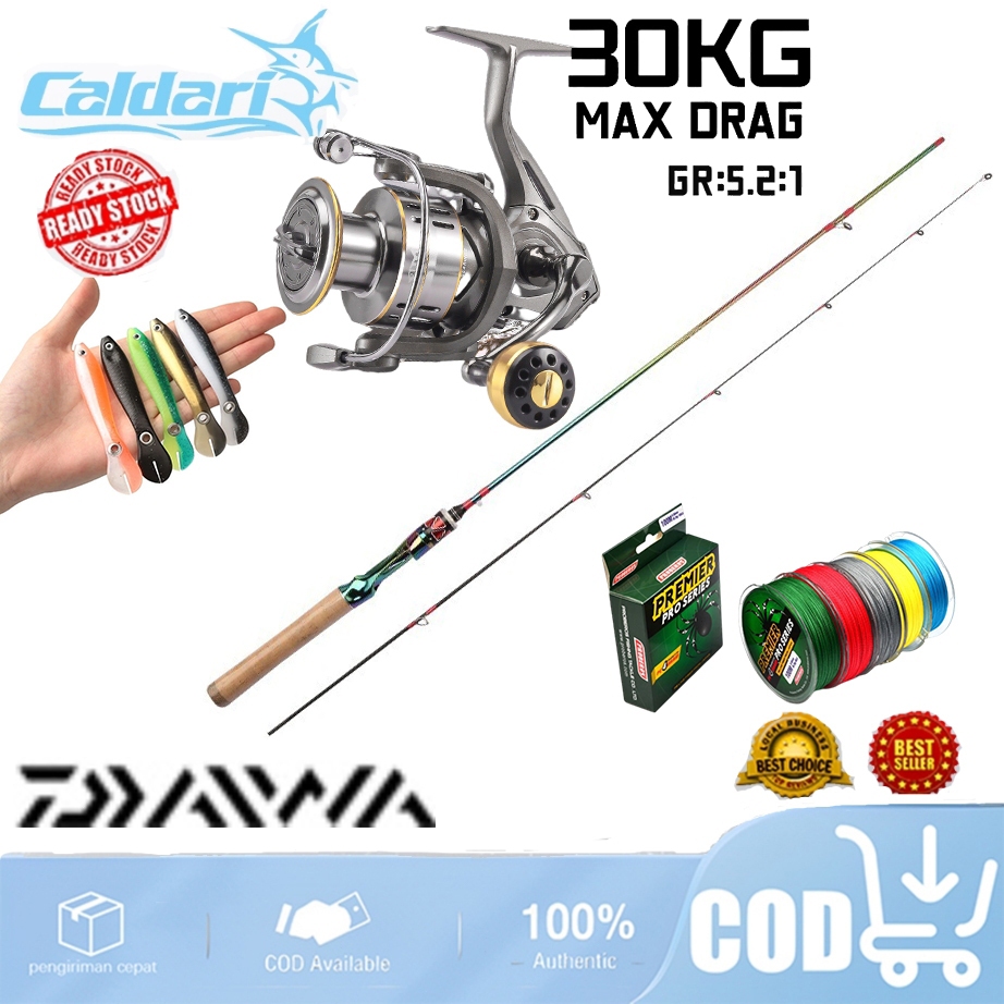 DAIWA Alat Pancing Laut Alat Pancing Lengkap180cm/198cm Joran Pancing 1 Set Murah Alat Pancing Murah