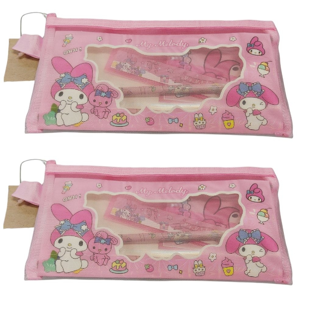 

Stationary Paket Set Alat Tulis Anak Pouch Jaring Zipper Set 6in1