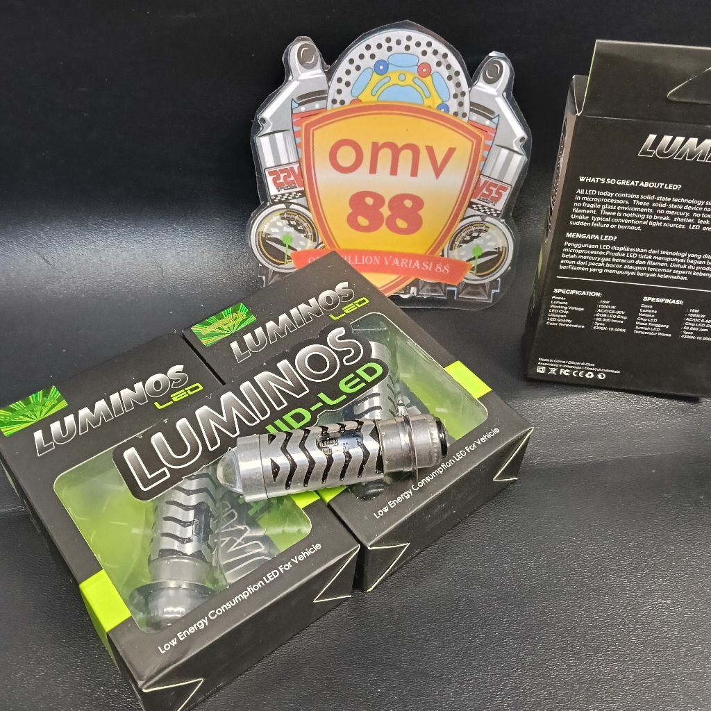 LAMPU LED MOTOR ORIGINAL H6 LUMINOS LS 2 PUTIH KUNING