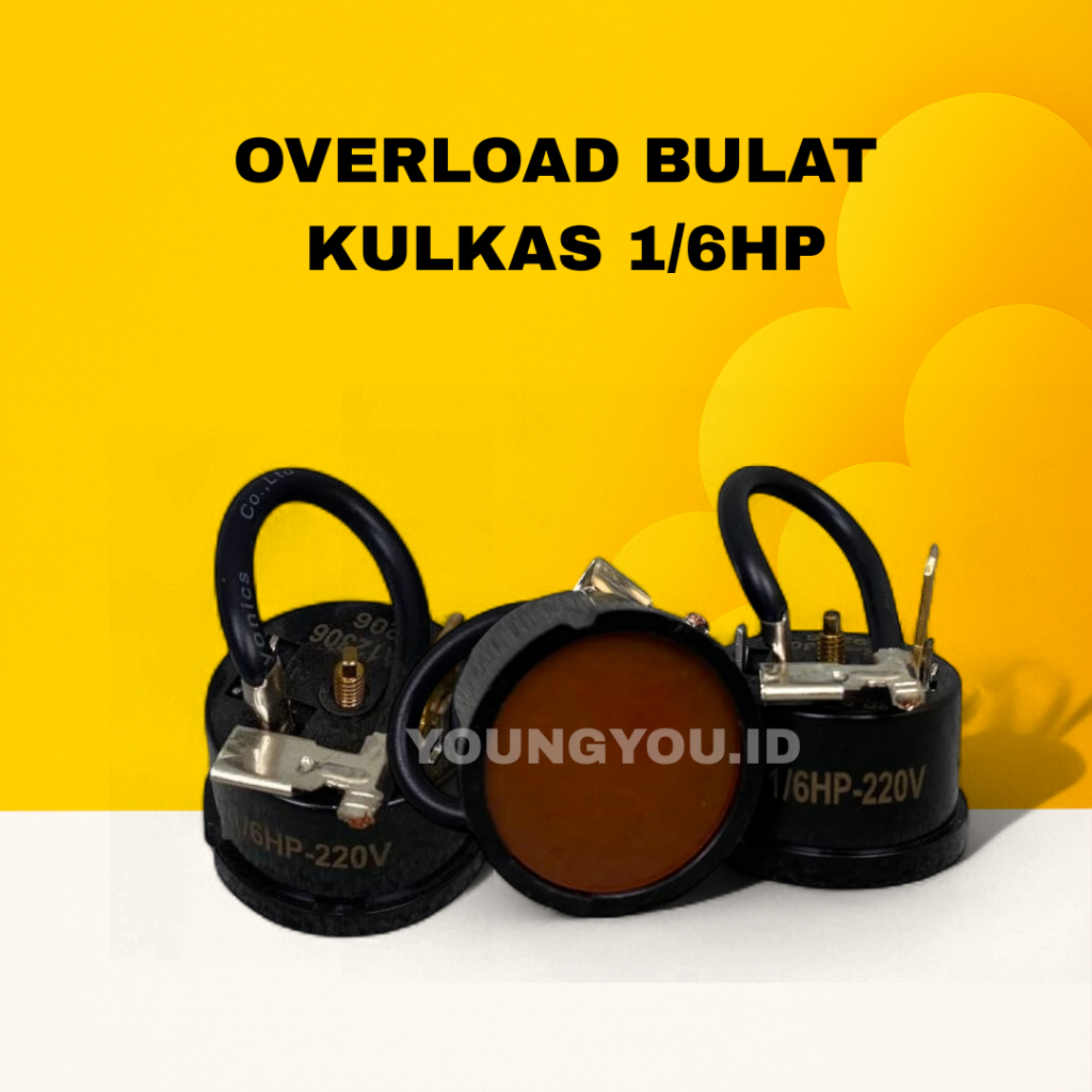 OVERLOAD BULAT KULKAS OTOMATIS 1/6 HP BULAT - PENGAMAN KOMPRESOR KULKAS/FREEZER