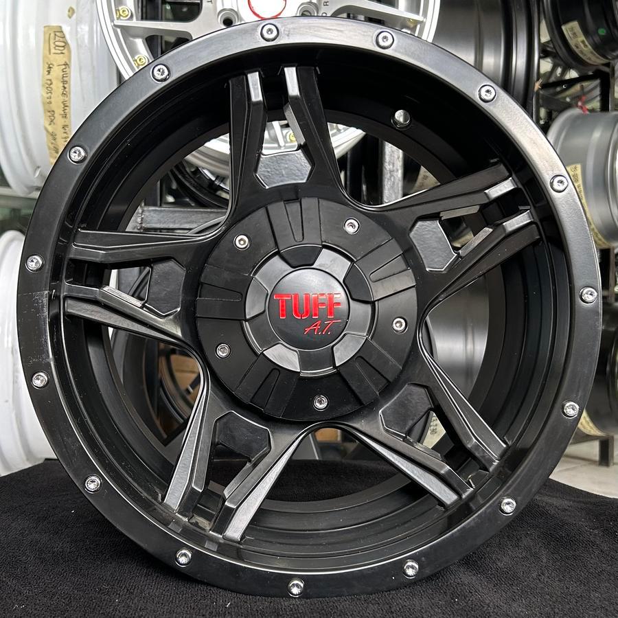 VELG MOBIL RING 14 - VELG TUFF HOLLYWOOD RING 14 LEBAR 7 HOLE 5X114.3 ET10 WARNA DARK BLACK