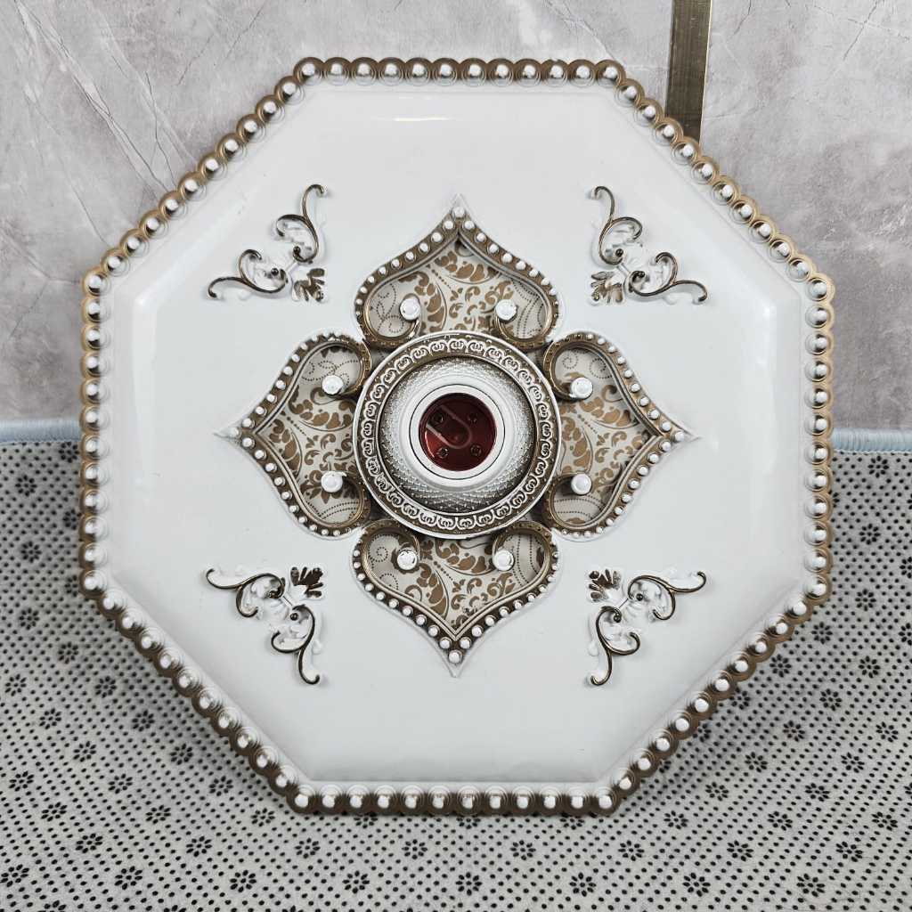 Fitting Lampu Ornamen 30X30 / Fitting Lampu Aksesoris Plafon / Fitting Ornamen Plafon PVC fitting