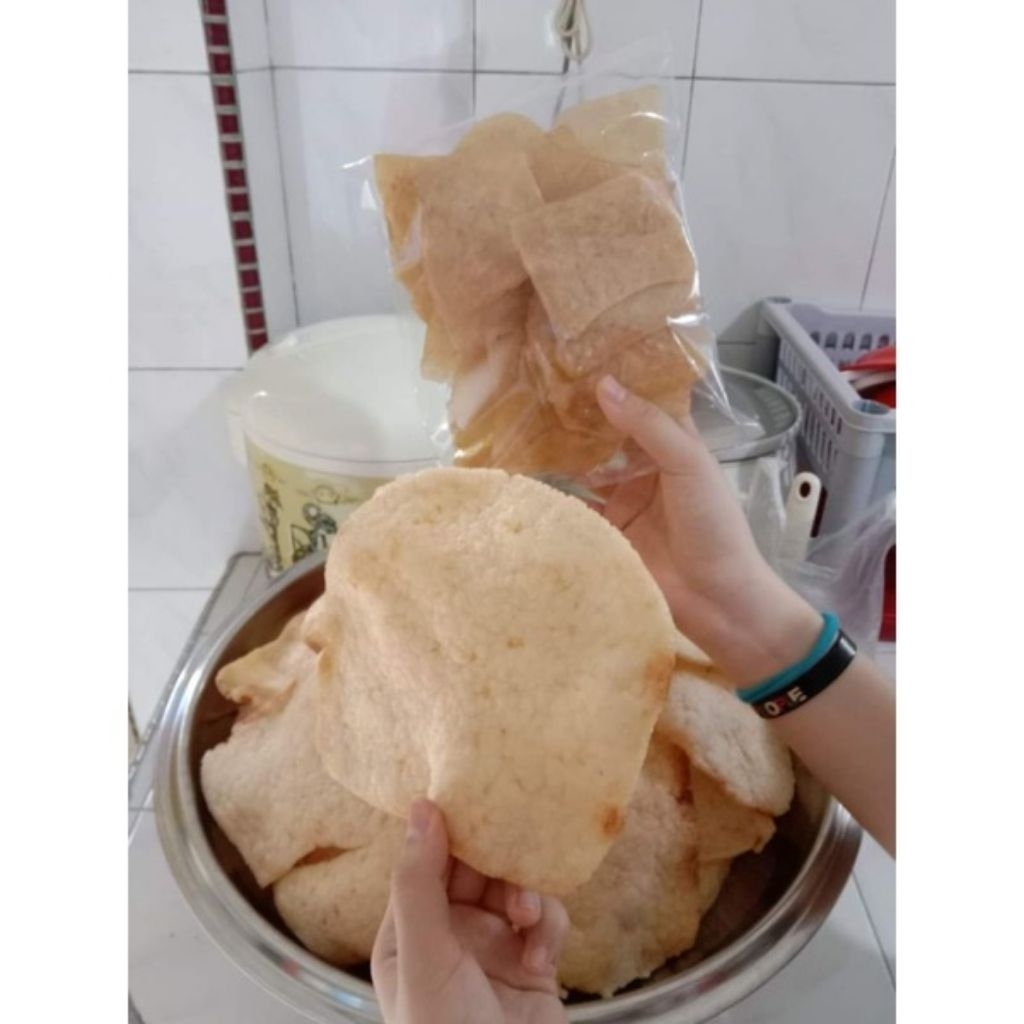 Kerupuk udang  khas selat panjang berat 500gr