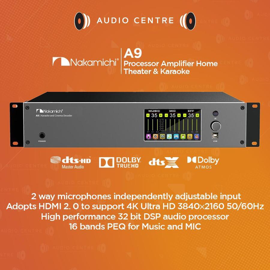 Nakamichi A9 Processor Amplifier Home Theater & Karaoke dolby atmos
