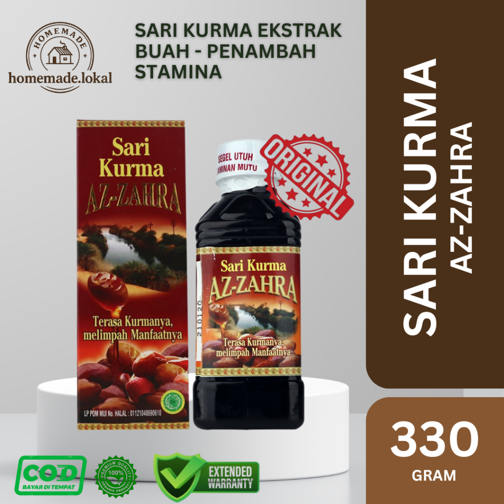 

330gr AZZAHRA Murni Sari Kurma / Madu Angkak Darusyifa / Baik untuk Ibu Hamil / Ekstrak Buah Kurma / Tambah Stamina