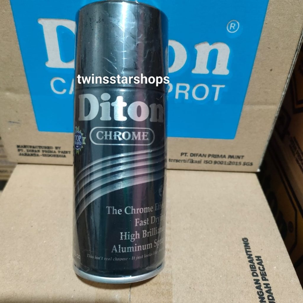 Pilok Pilox Pylox Cat Diton Chrome Krom Stanless Glossy Mengkilap Spray Paint 150cc