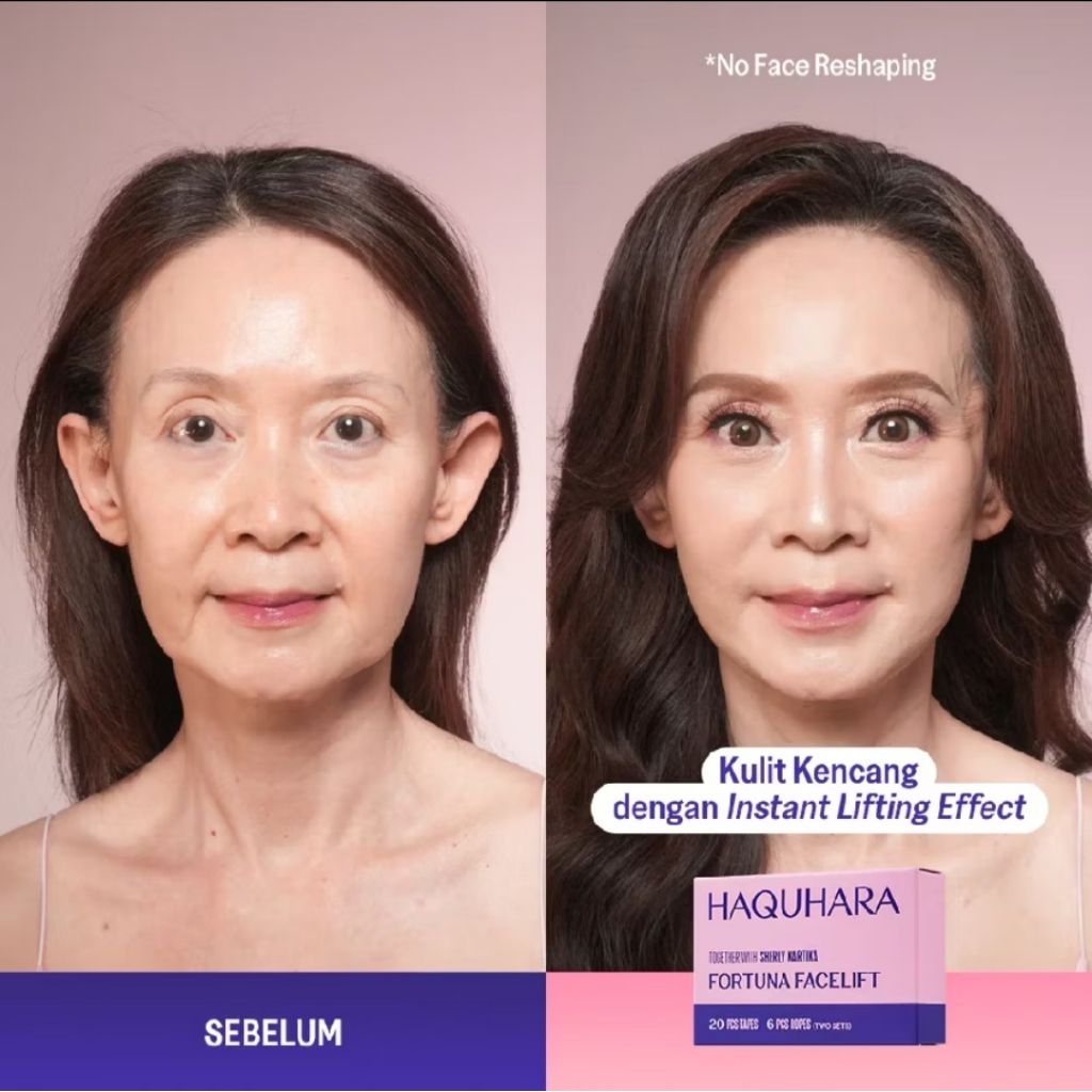 HAQUHARA HARA Makeup Artist Share in Jar Eceran Fortuna Facelift Tape Rope Face Lift