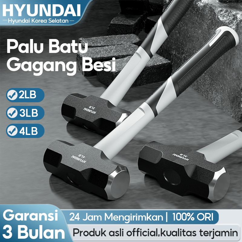 Hyundai Palu Batu Gagang Besi 2LB/3LB/4LB - Rubber Grip Lapis Karet