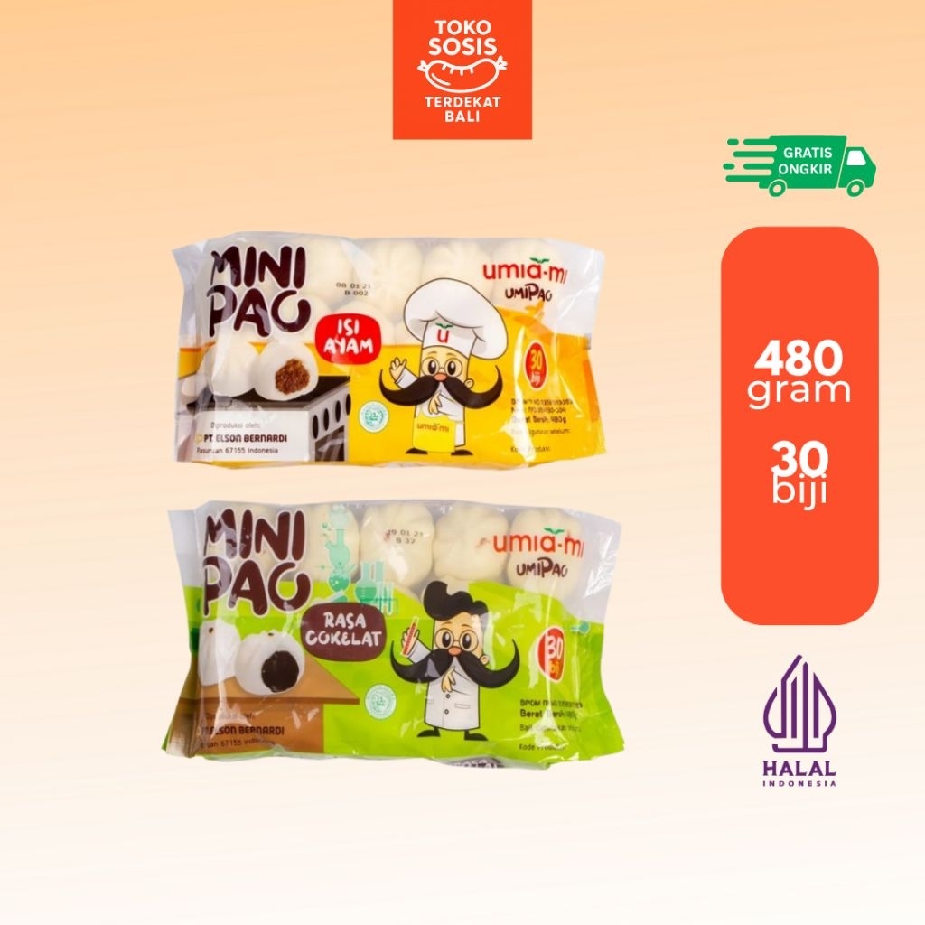 

Umiami Mini Pao Coklat Ayam 480 gram Isi 30 biji