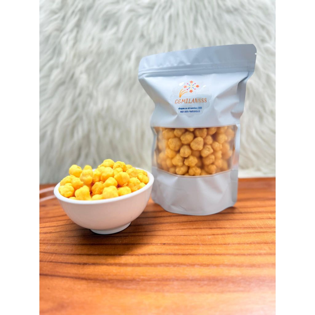 

Cemilan pilus jagung gurih , snack