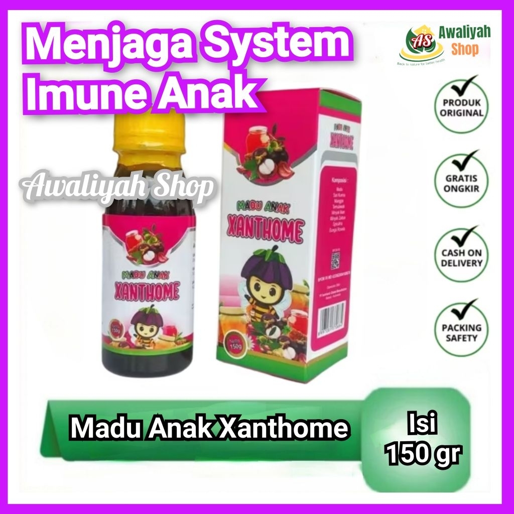 Xanthome plus Propolis 13 in 1 Madu Anak -  Madu Anak Xanthome 13 in 1