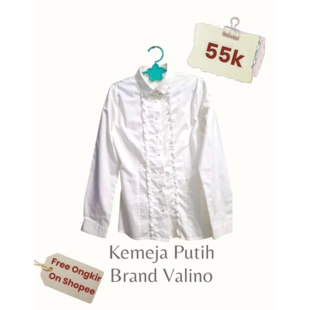 Kemeja Putih Branded by Valino&Colorbox