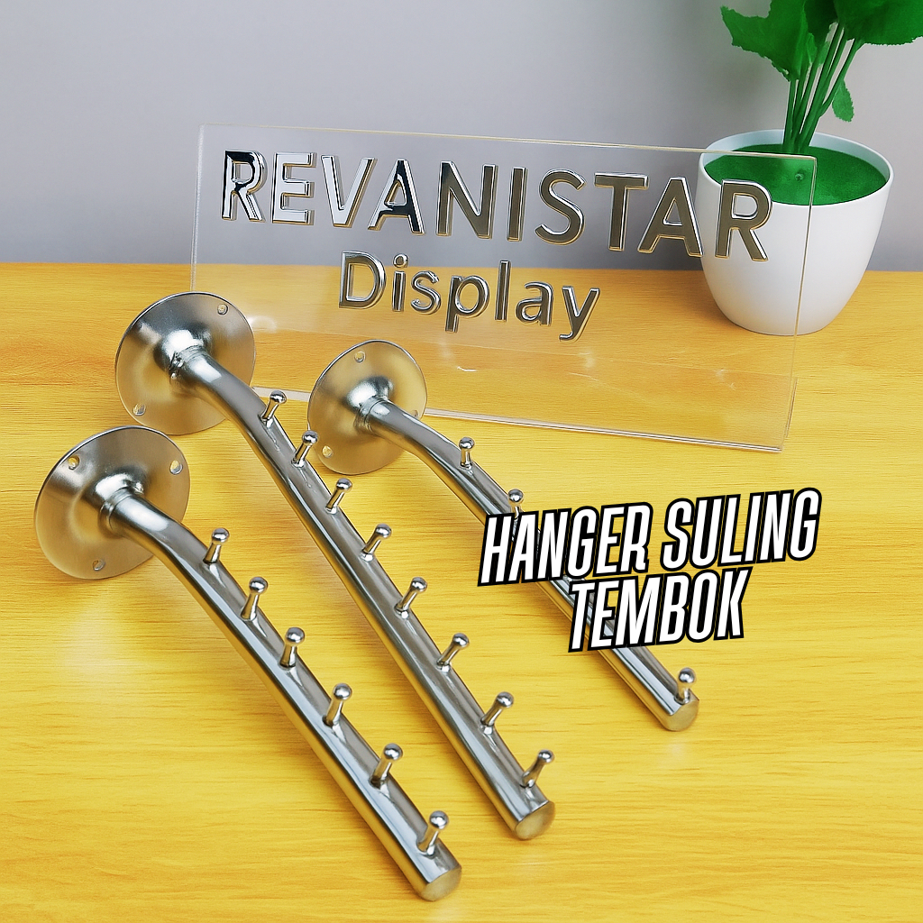 Hanger suling tembok gantungan baju toko distro butik laundry kamar mandi hanger seruling dinding