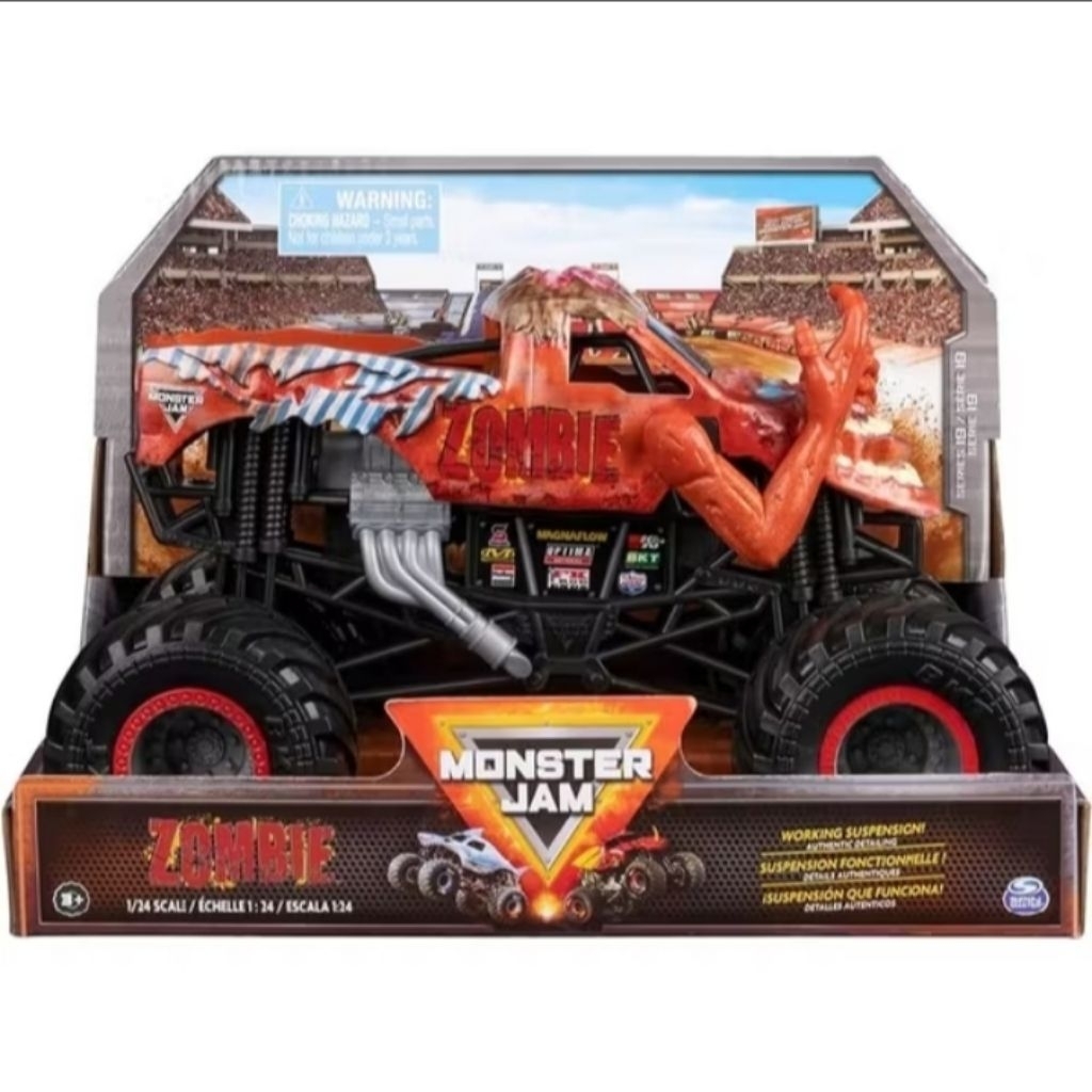 spin master monster jam 1:24 zombie, mutt, El toro Loco, cavalera, Lucas, grave digger